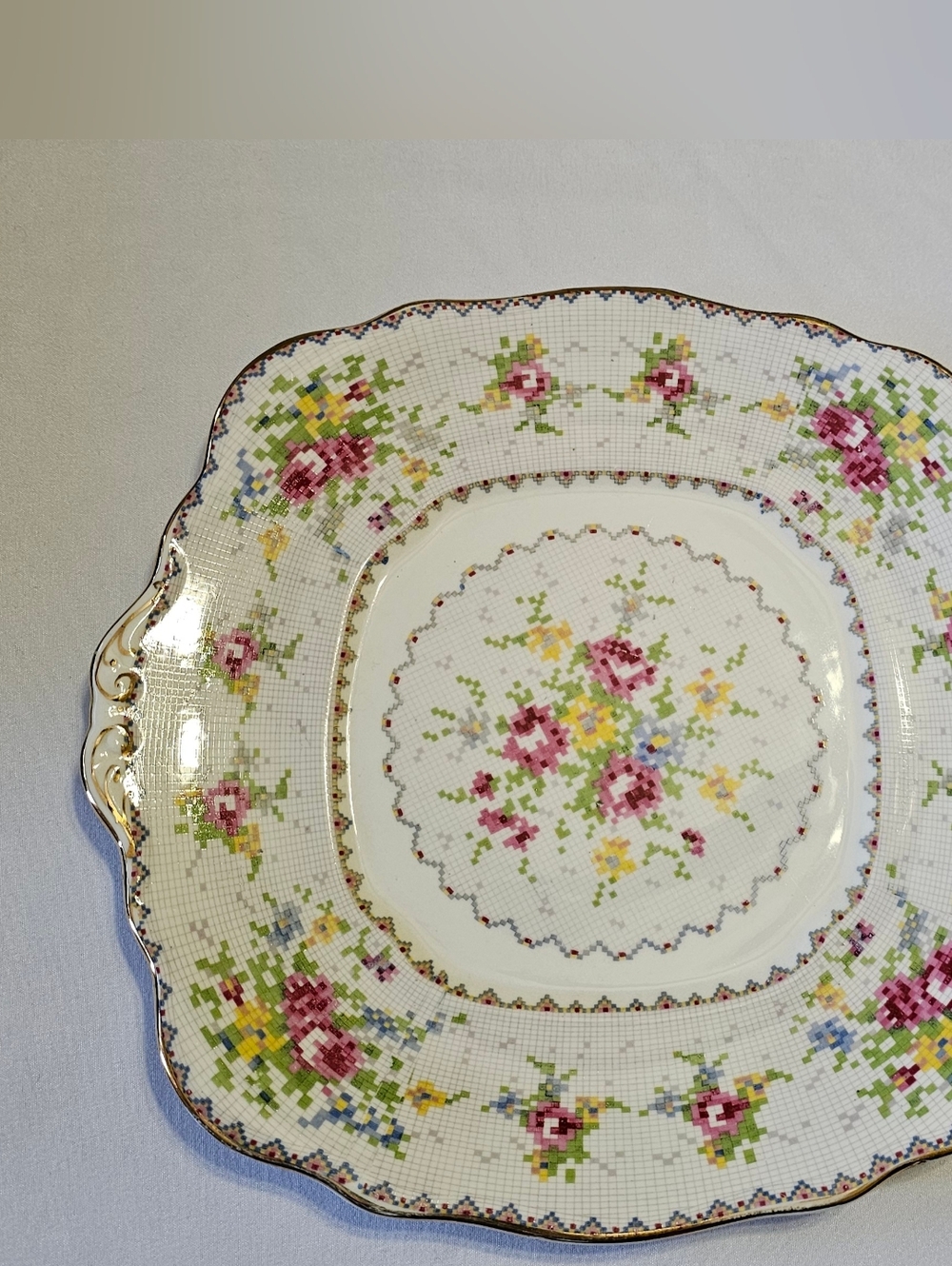 Vintage Royal Albert Petit Point Cake Plate